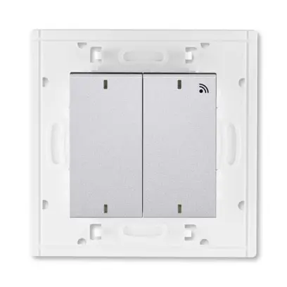 vysílač RF dvojnásobný, nástěnný, 868 MHz, titanová/kouř. černá 3299H-A11908 70, design LEVIT M